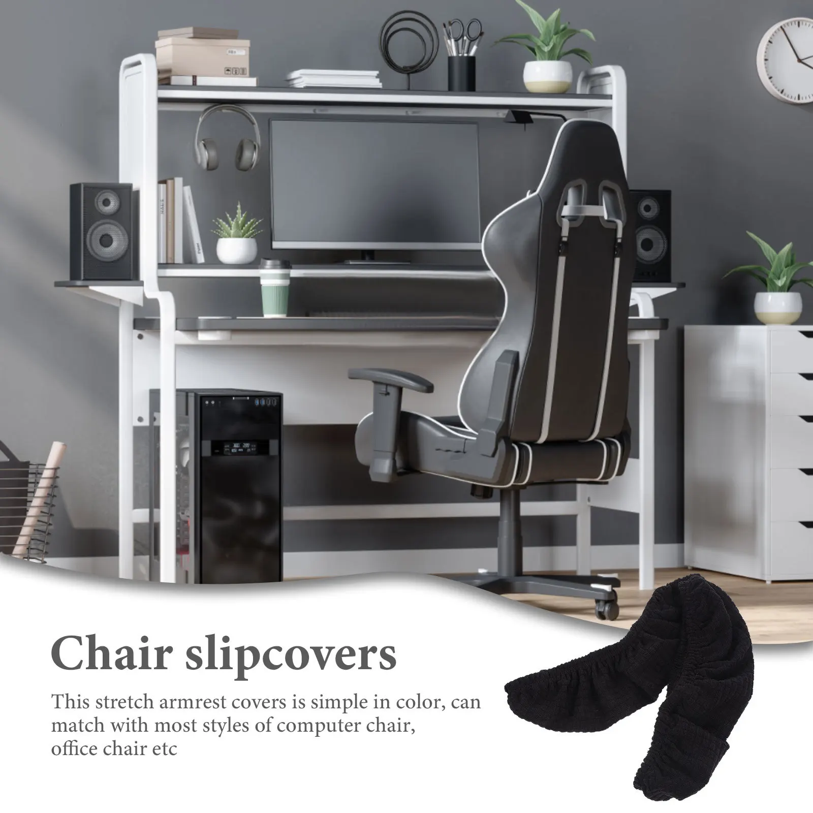 

4pcs Gaming Arm Covers Stretch Office Chair Armrest Protectors Dust Scratch For Computer Chair Handle Covers