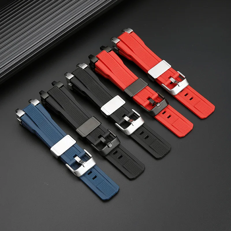 MTGB1000 موضة أربطة ساعات مطاطية متينة ل كاسيو G-SHOCK MTG-B1000 G1000 حزام رياضي سيليكون تعديل معدن الفولاذ المقاوم للصدأ