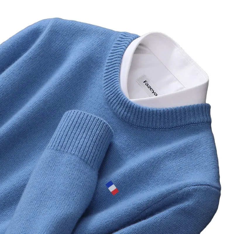 Cashmere Sweater Men's Spring Clothes Pullover Autumn Basis Loose Casual Pullovers Wear Golf Knit Plus Size M-5XL