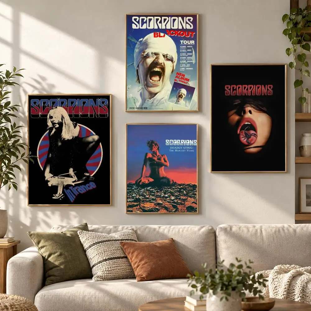 The S-Scorpions Band Poster HD Waterproof Aesthetic Wall For Home Decor Trendy Durable Easy To Apply Art