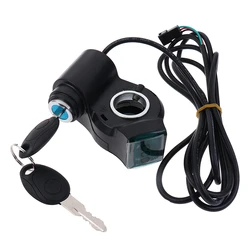Electric Bicycle Thumb Throttle Voltmeter Digital Voltage Display Switch Power with Key Lock E-Bike Finger Thumb Throttle