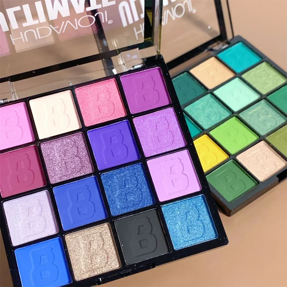 Paleta da sombra de olho para os olhos, brilho, rosa, roxo, verde, pigmento matte, clareamento, olhos impermeáveis, duradouros, encantadores, cosméticos