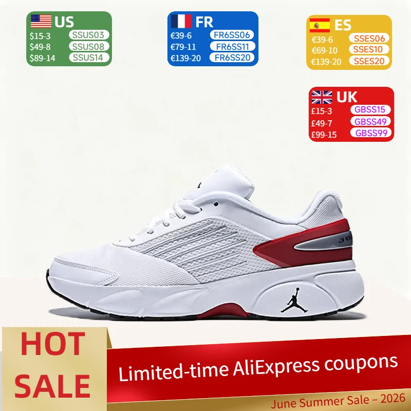 

Nike Jordan TRUNNER FLOW: Comfortable, Durable, Versatile, and Breathable Men's Basketball Shoes in Red and White IO2091-101