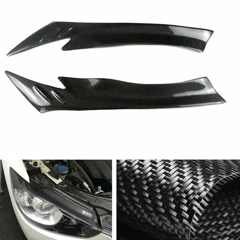 Headlamp Eyebrow Headlight Eyelid Trim For Mazda CX-5 2013-2016 Real Carbon Fiber Car Front Head Light Lamp Cover Brow Sticker