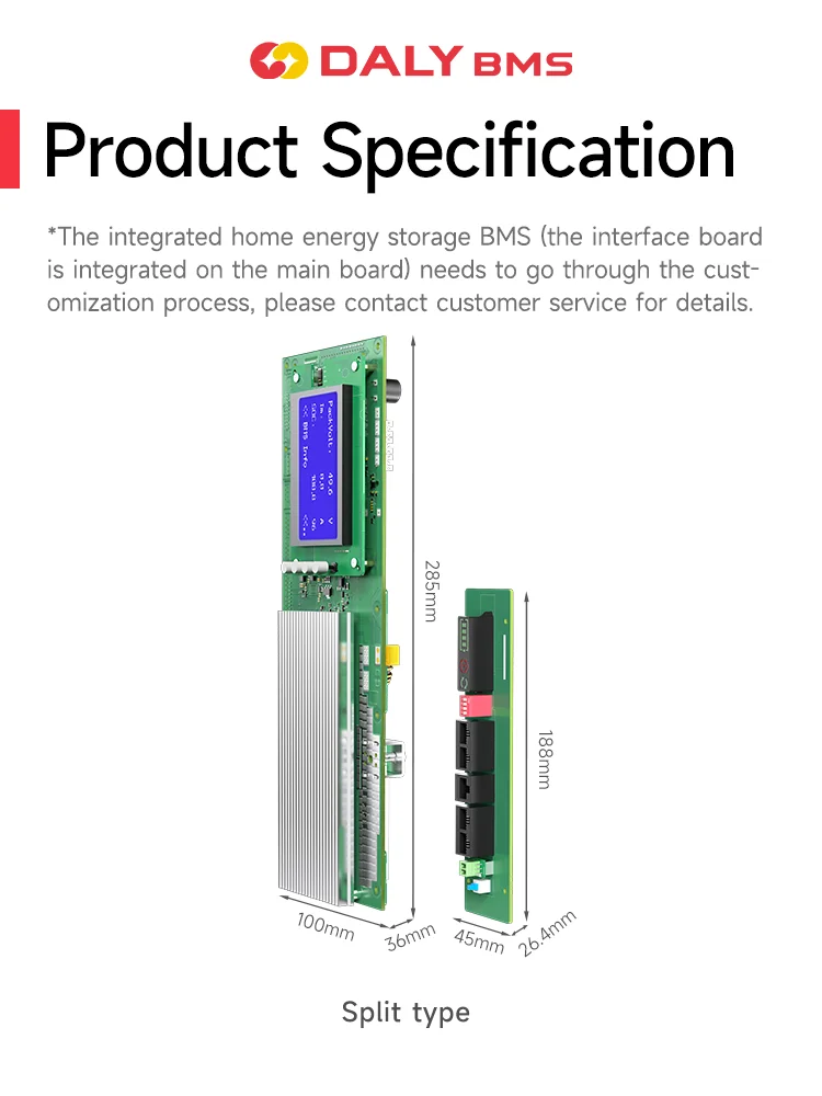 Daly BMS magazynowanie energii w domu BMS 8S 24V LiFepo4 akumulator BMS napięcie 16S 48V 100A CANBUS RS485 RS232 układ słoneczny