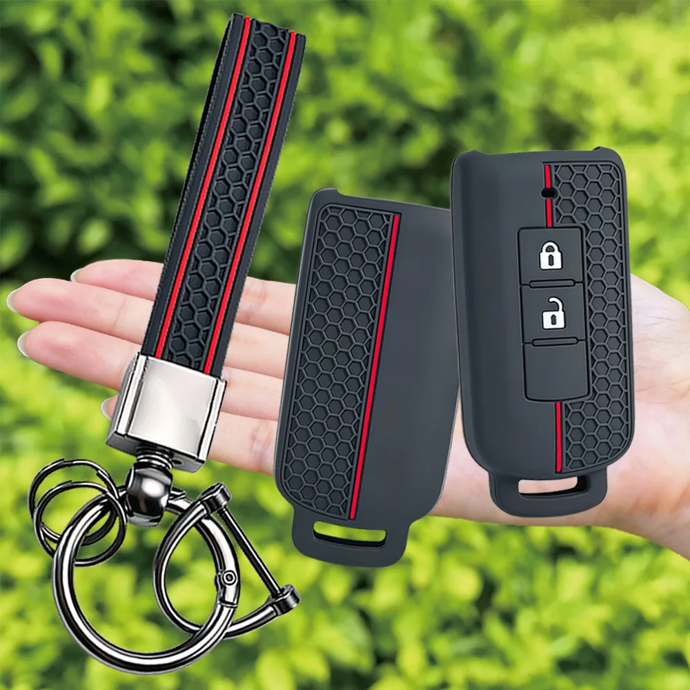 Silicone Car Key Case Cover For Mitsubishi Outlander Xpander Triton ASX LANCER Pajero Sport 3 2020G Eclipse Cross L200