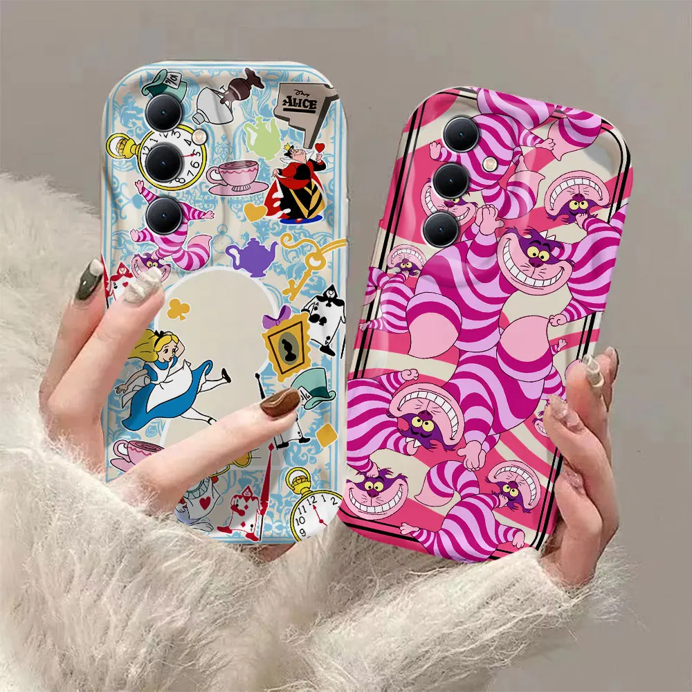 Alice in Wonderland 3D Wave Case For Xiaomi Mi 14 12 12T 11 Lite Poco M6 X6 X5 X4 F4 X3 M3 Pro 4G 5G Soft Silicone Cover