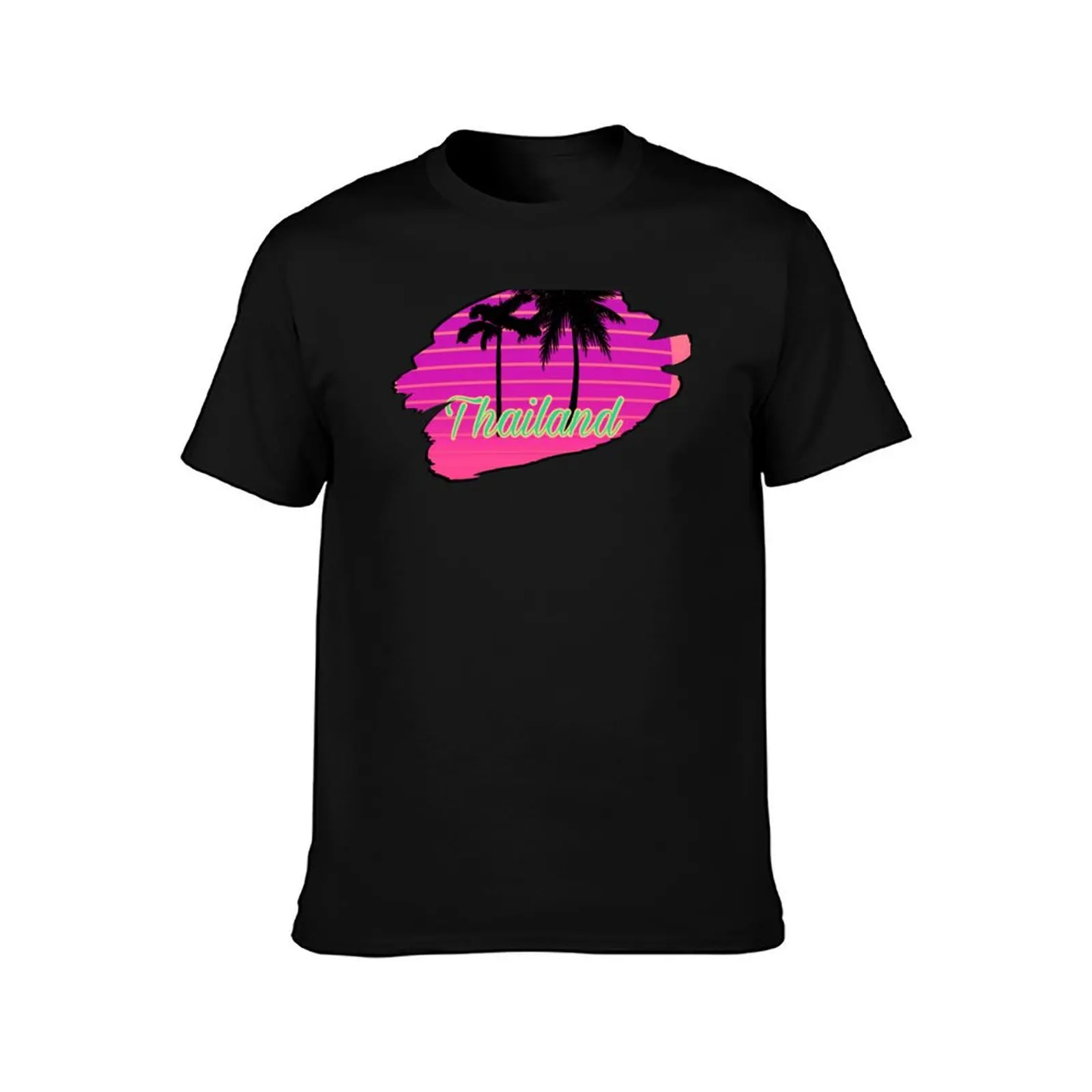 Thailand design with palm trees and sun for all tourists and travelers T-Shirt blacks boys whites plain black t shirts men