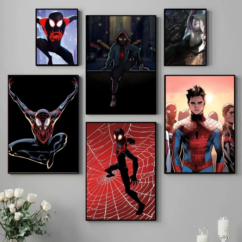 

1 шт., постер Hot Miles Morales, HD постеры, домашняя комната, бар, кафе, декор, художественная настенная живопись, картина