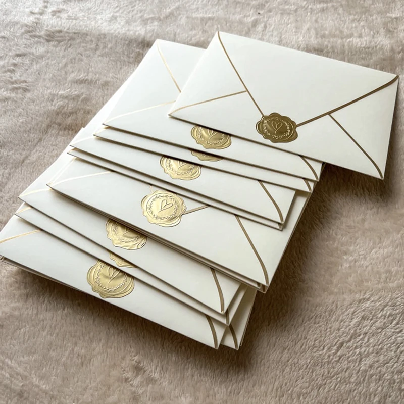 Hot Gold Pearl Envelope Paper High Grade Business Envelope Wedding Party Invitation Greeting Cards Gift Letter Paper Postcards