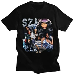 Rapper SZA CTRL X SOS Album Print T Shirt Women Vintage Punk Hip Hop Harajuku Girl's TShirt Fashion T-Shirt Female Top 70549