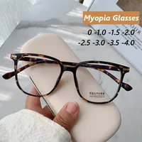 Finished Ladies Myopia Glasses Retro Anti Blue Light Blocking Near Sight Eyeglasses Optical Prescription Short-sight Eyewear
