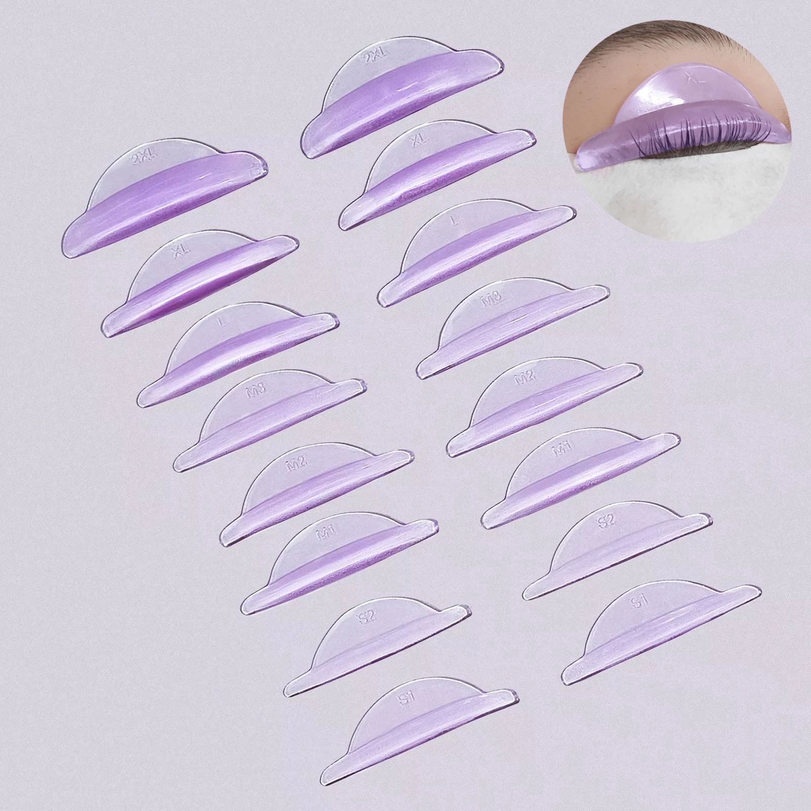 

Libeauty Glue Free Silicone Eyelash Perm Pads Sticky Lashes Rods Shield Lifting 3D Eyelash Curler Accessories Applicator Tools