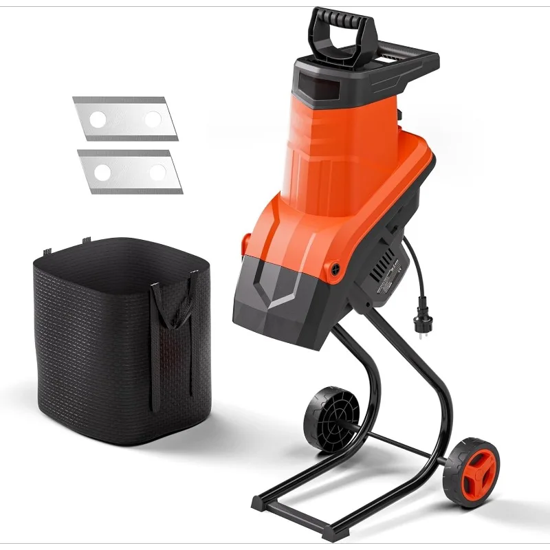 

home.Wood Chipper Shredder 1800w Electric Leaf Mulcher Shredder with Collection Bag 1.8-inch Cutting Diameter 15-Amp for