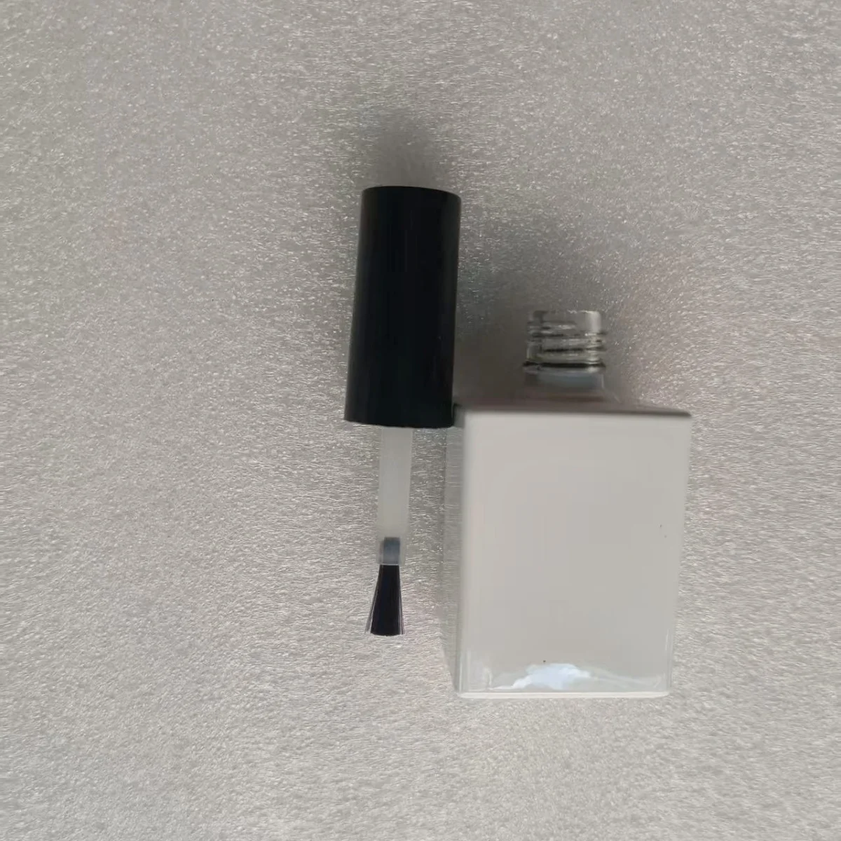 15ML 6 Pieces White Bottle Empty Gel Polish Glass Bottles for Nail Art Manicure with Lid Brush - view 2