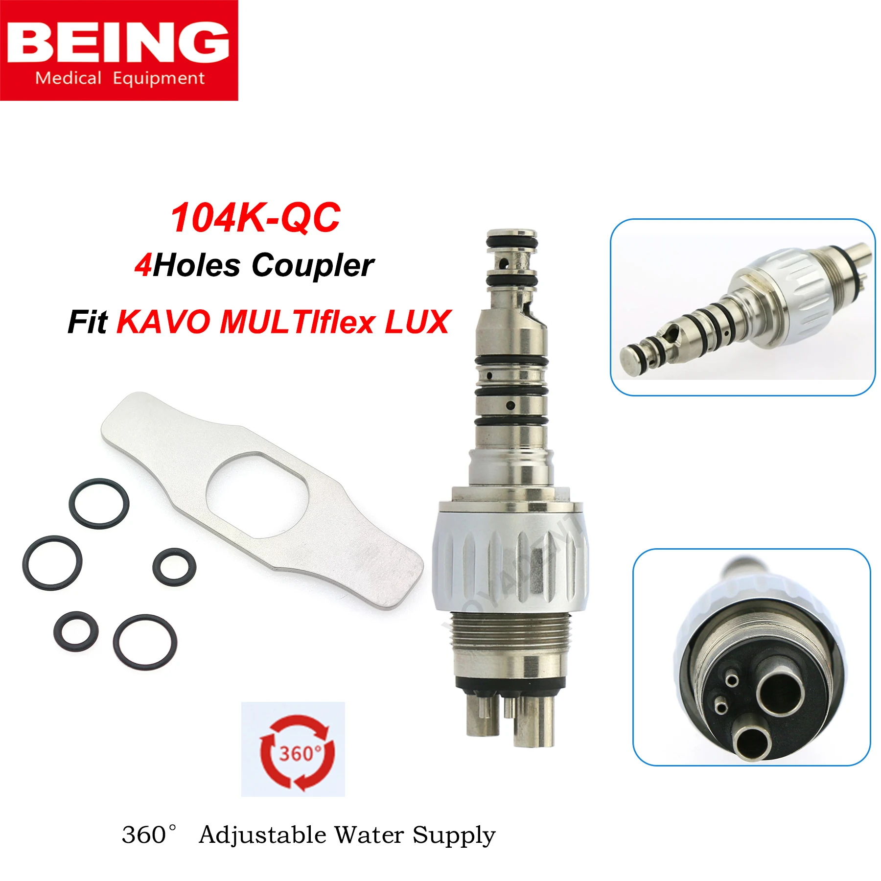 COXO Dental Coupling Coupler 4/6 Holes For High Speed Handpiece Fit KAVO MULTlflex LUX Dentist Tools