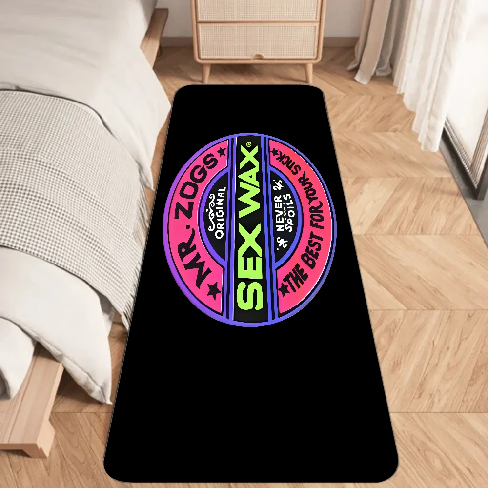 Mr Zogs Surfing Sex Wax Floor Mat Graphic Printed Flannel Doormats for Bathroom Kitchen Entrance Carpet Home Decor