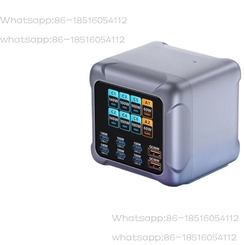 420W gallium nitride LED screen multi-port charging station PD3.1 fast charging charger