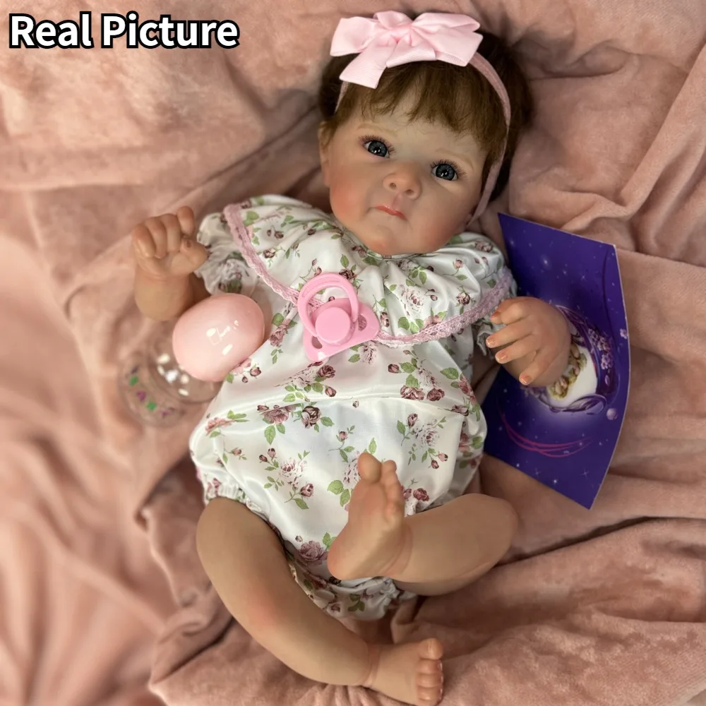 1 Pc 18.5Inch Doll Bebe Reborn Doll Handmade Newborn Doll Cloth Body Genderless