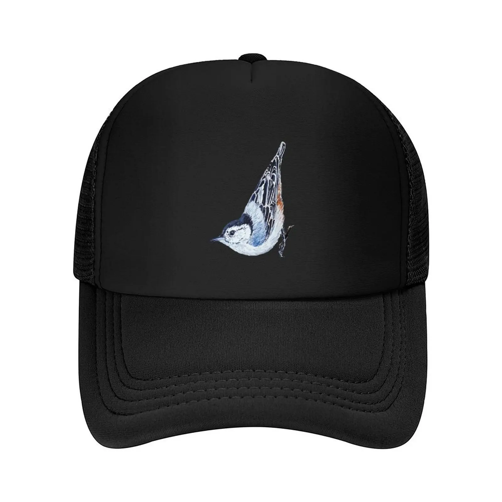 

White Breasted Nuthatch - wild bird painting (no background) Baseball Cap Hat Man For The Sun Bobble Hat Men's Baseball Women's