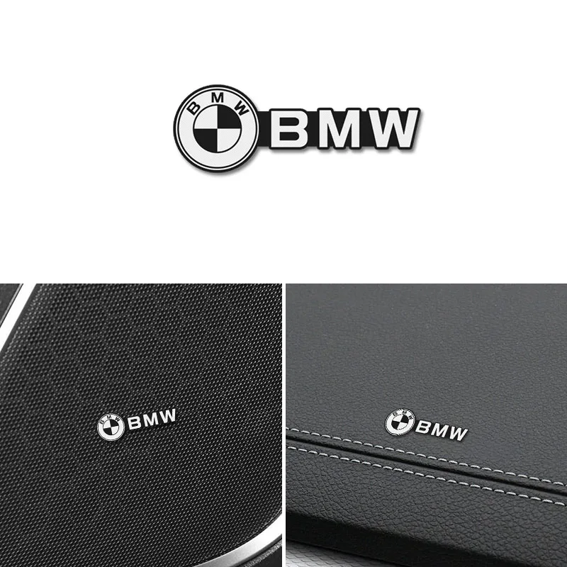 2/4Pcs 3D aluminiowy samochodowy sprzęt Audio głośnik Stereo emblemat naklejka na BMW wydajność F30 F10 E90 F20 E46 E60 E70 E39 E36 E87 E92