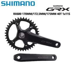 Shimano GRX RX600 1x11Speed Crankset 170MM 172.5MM 175MM 40T Chainring For Road Bike Bicycle Gravel Crankset 11S Crank