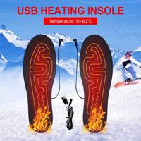 2023 New Electric Heating Insole Can Be Cut USB Rechargeable Heated Shoe Pad Unisex Winter Warm Thermal Full Foot Fever