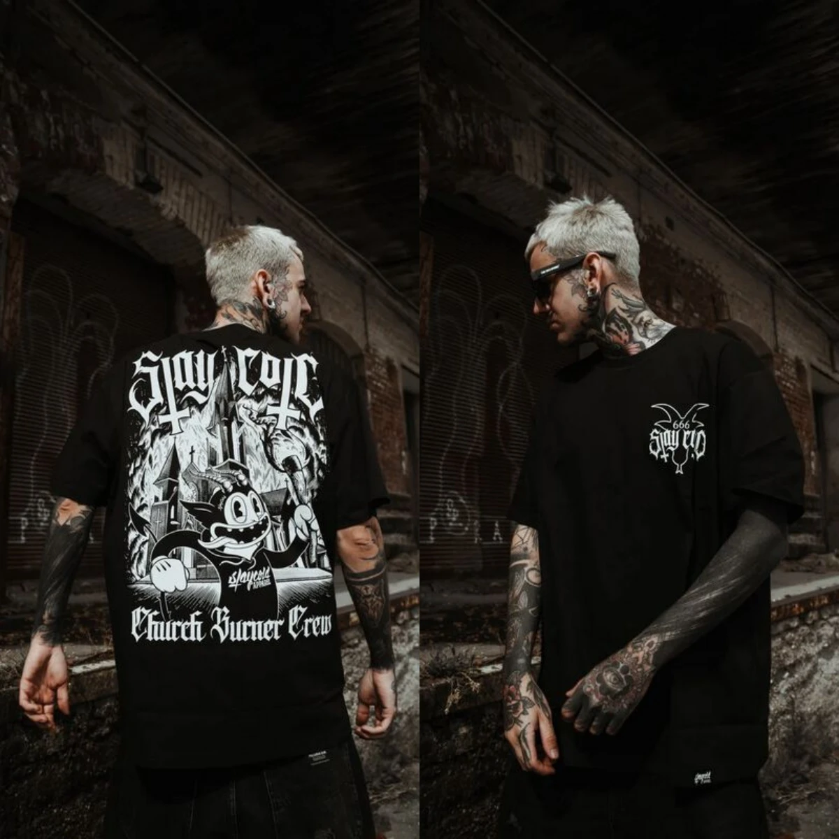 Attitude Stay Cold Tattoo Art T-Shirt Cotton Graphic Tee Men Women Summer Streetwear