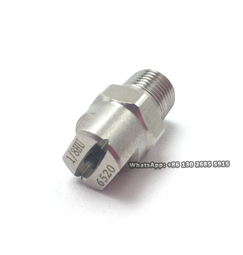 شحن مجاني 1/8 "1/4" 15 ~ 110 درجة SS304 مروحة مسطحة HVV HU فوهة الرش ، تنظيف المصنع الصناعي ، غسل إزالة الغبار