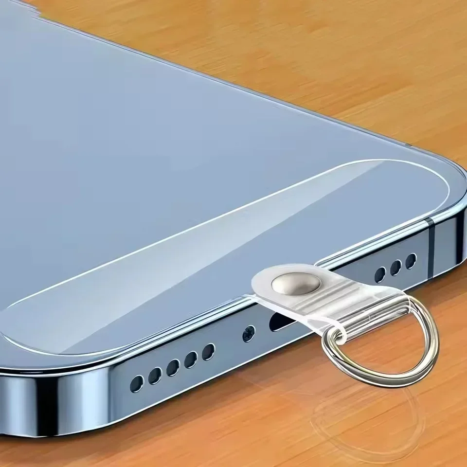 Universal Phone Tether Tabs Phone Lanyard Patches Tether Replacement Part with Metal Ring Lanyard Strap Connector Clip Card view 2
