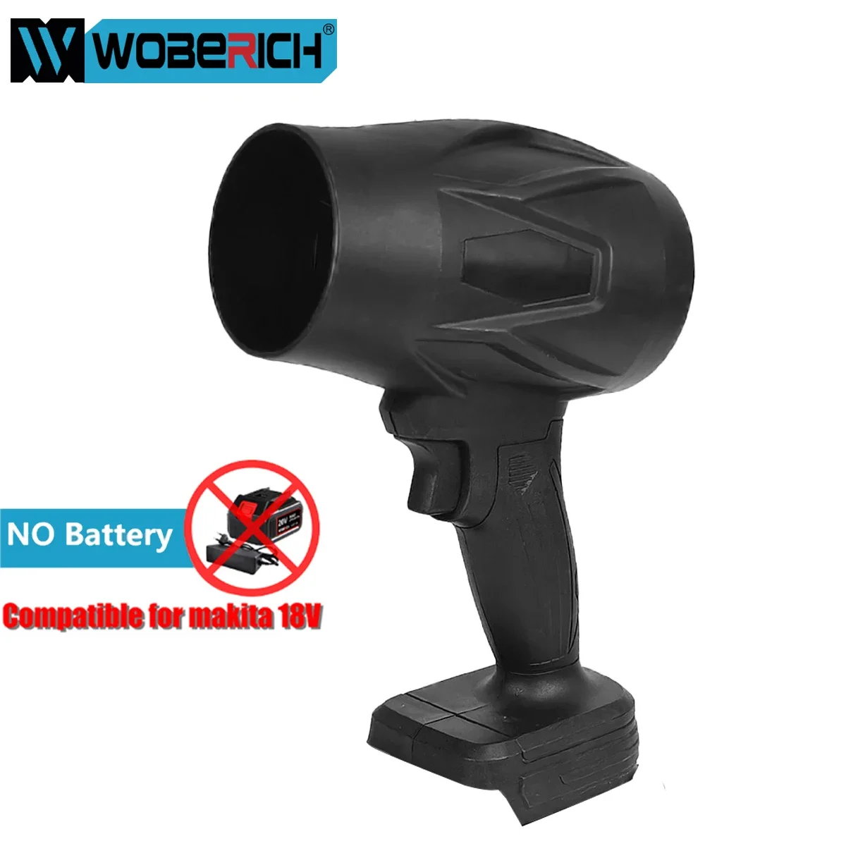 

Turbo Fan Violent Air Gun 430g High Power Turbofan Leaf Blower Handheld Jet Fan（No battery） for Makita Battery