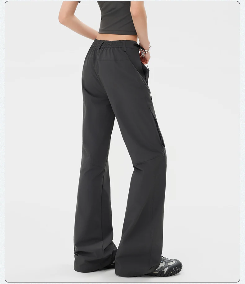 Damen-Freizeithose mit weitem Bein für Frühjahr/Sommer 2026 – Trendiges Slim-Fit Micro-Flare-Design für Jugendliche und Streetwear – Detail 12