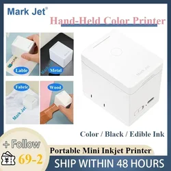 Mark Jet Portable Handheld Inkjet Printer Mini Full-Color Printer Wireless WiFi Printer with Detachable Water Soluble Ink