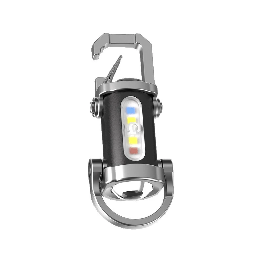 COB LED المفاتيح مصباح يدوي متعدد الوظائف المحمولة المفاتيح الشعلة 7 والعتاد خفيفة التخييم مصباح يدوي للطوارئ في الهواء الطلق
