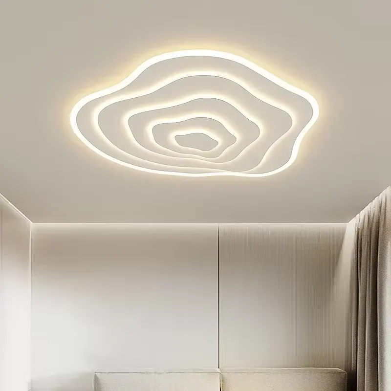 Nordic Ultra Thin Led Ceiling Lights Creative Design Irregular White Cloud Lamp Living Dining Room Study Master Bedroom Light