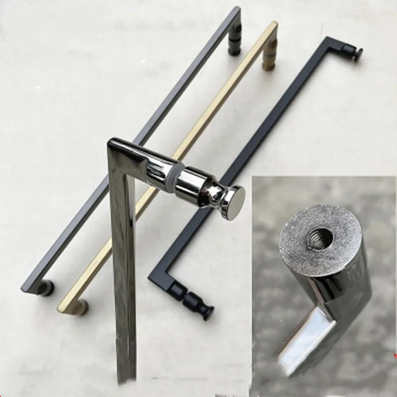 Muito Estreito e Simples pé Sólido 304 Banheiro Chuveiro Porta de Vidro do Punho Sj2027t Aço Inoxidável