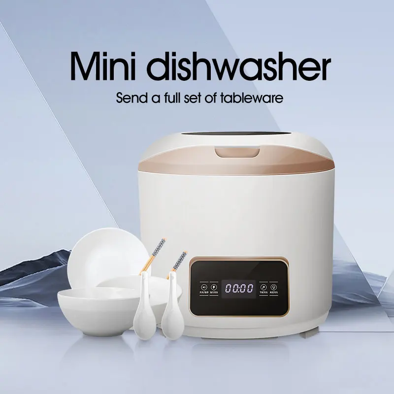 Mini Dishwashers machine Portable Dish Washer tablets small countertop Wash Dishes for home kitchen