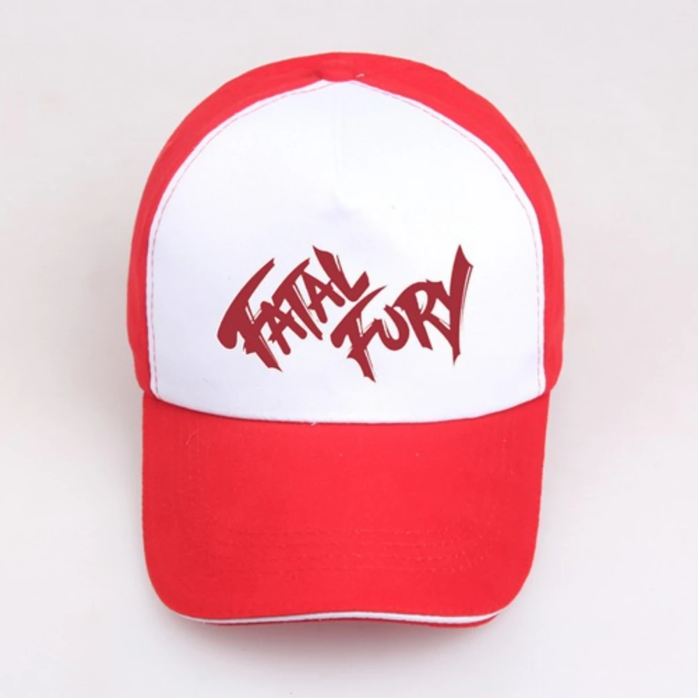 لعبة KOF غضب قاتل تيري بوجارد كوزر ملك المقاتلين المطرزة قبعة بيسبول قبعة تأثيري قابل للتعديل بطة اللسان قبعة صافي قبعة