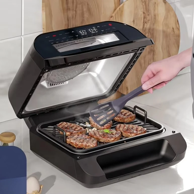 

Kitchen Appliances Home Smart 10l 7 in 1 Oil Free Fryer Observation Window Power Xl Air Flyer Fryer Grill Electric Digital