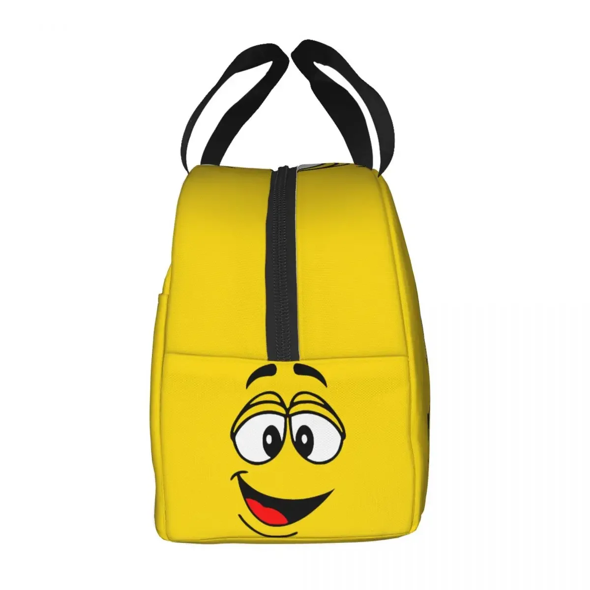 Cartoon Chocolate Yellow Candy Faces Insulated Lunch Bag Leakproof Thermal Cooler Lunch Box Women Kids Food Container Tote Bags