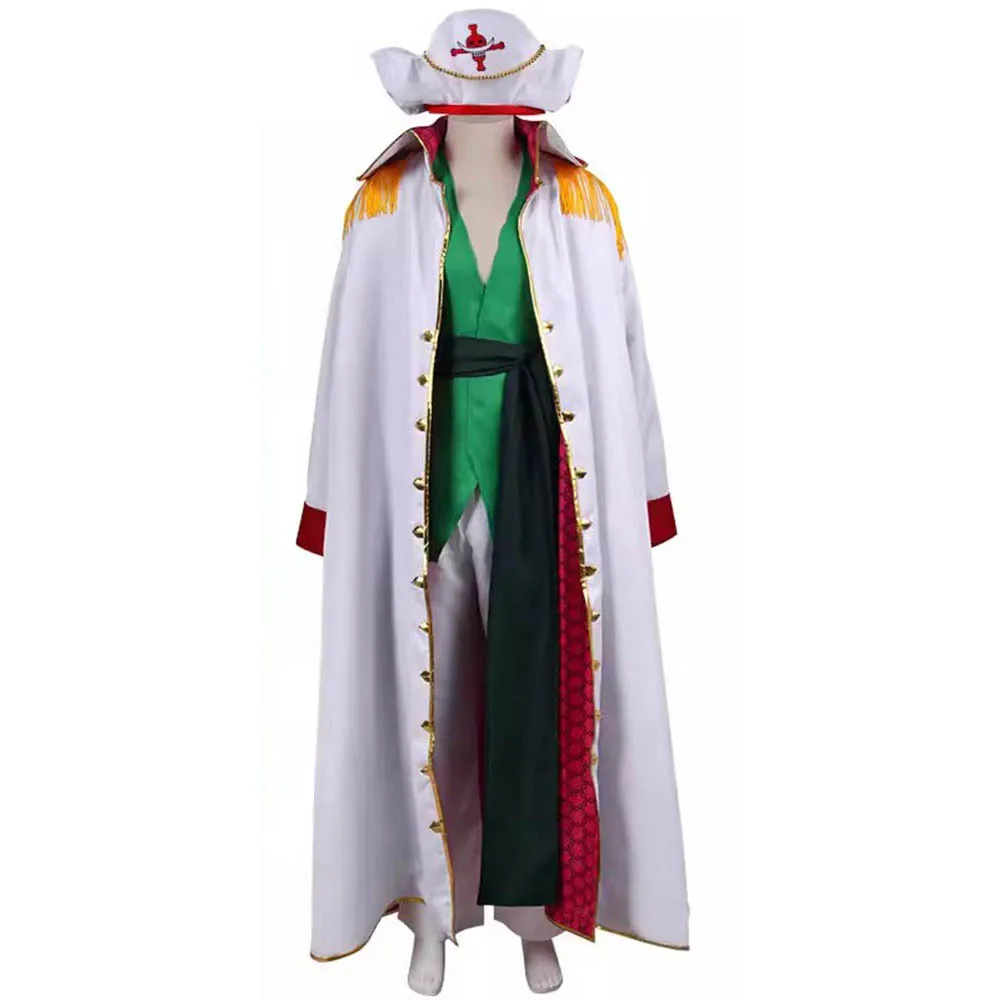 Anime Shirohige Whitebeard Edward Newgate Cosplay Costume Uniform Suit Set Outfit Halloween Cosplay Costume Hat accessories