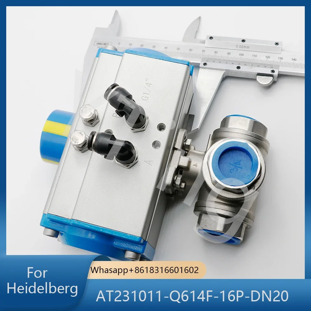 AT-Q614/5F-16P Pneumatic Three-way Threaded Stainless Steel Corrosion-resistant T-type L-type Ball Valve