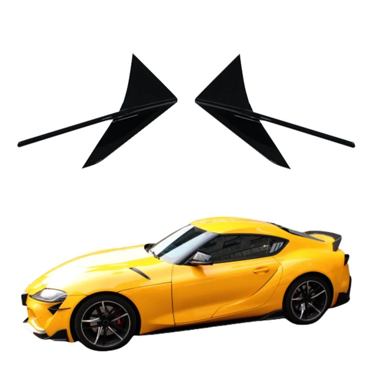 ملصق الكسوة الجانبي للمصد الأمامي لسيارة Toyota Supra A90 & A91 (2019-2025)، ملحقات غطاء فتحة التهوية الأمامية -T45C