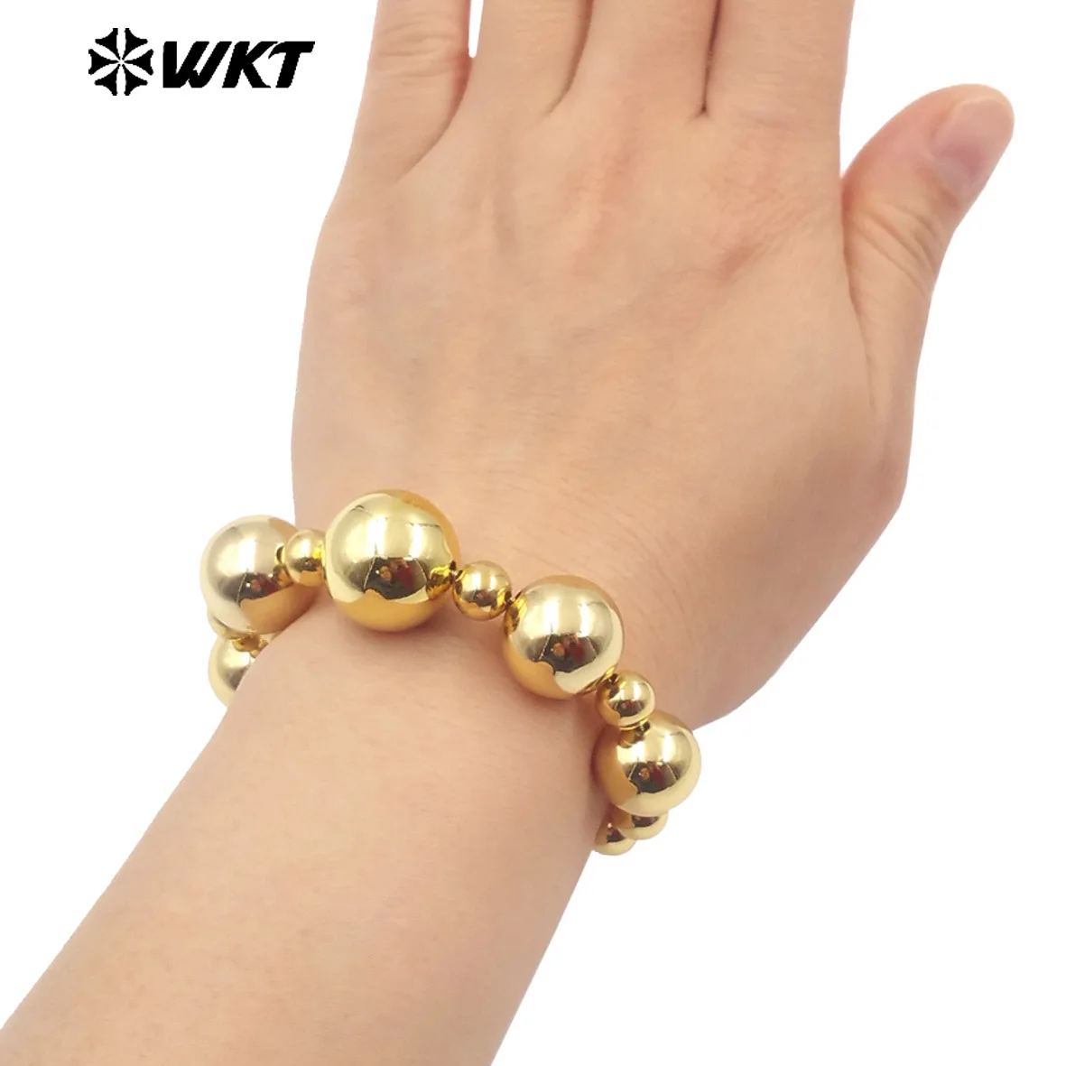 WT-JF345 Trendy Elegant With 18k Gold beads Spacing Design Can Be Adjustable Bracelet For Women Special Jewelry Gift