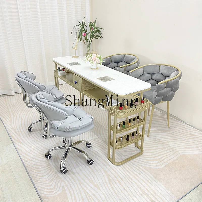 CL 네일 아트 테이블 및 의자 싱글 및 더블 3인용 테이블 네일 아트 샵 세트 조합
