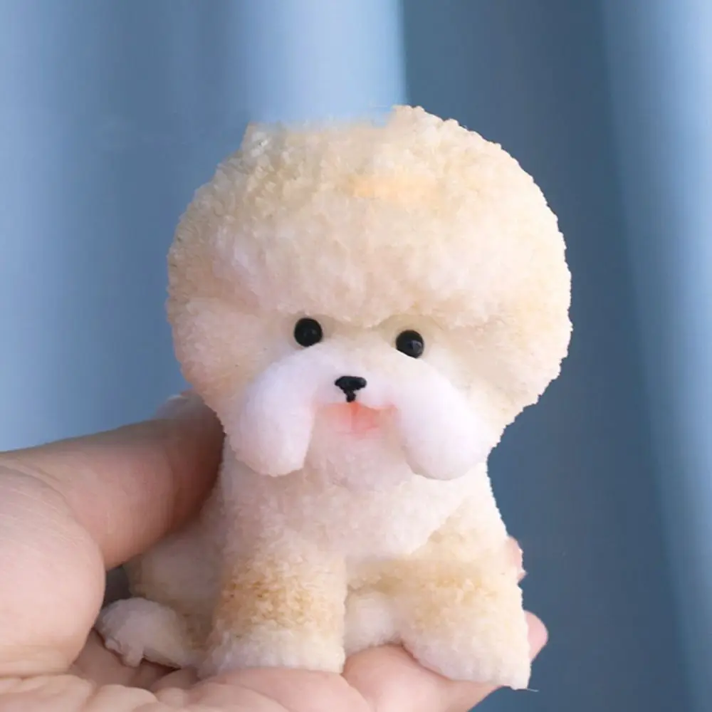 Trage rebound Schnauzer pop knijpspeelgoed dier cartoon simulatie hond knijpspeelgoed kleurrijke mini hond fidget speelgoed mini-ornamenten