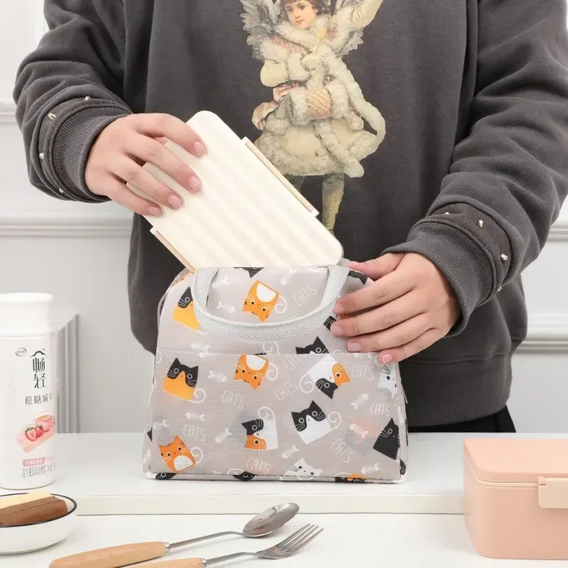 Nuovo sacchetto del pranzo del fumetto portatile isolato termico termico borsa Bento per bambini borsa da picnic borsa per il pranzo della scuola del capretto borse frigo impacco di ghiaccio