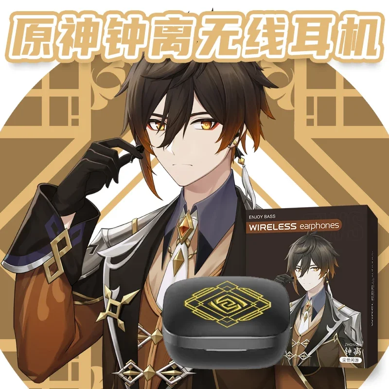 Jogo Genshin Impacto Hu Tao Fones de Ouvido Bluetooth, Cosplay para Android, HuaWei, Caixa Sem Fio, Projeto 5.0 HD, Adereços, Presentes