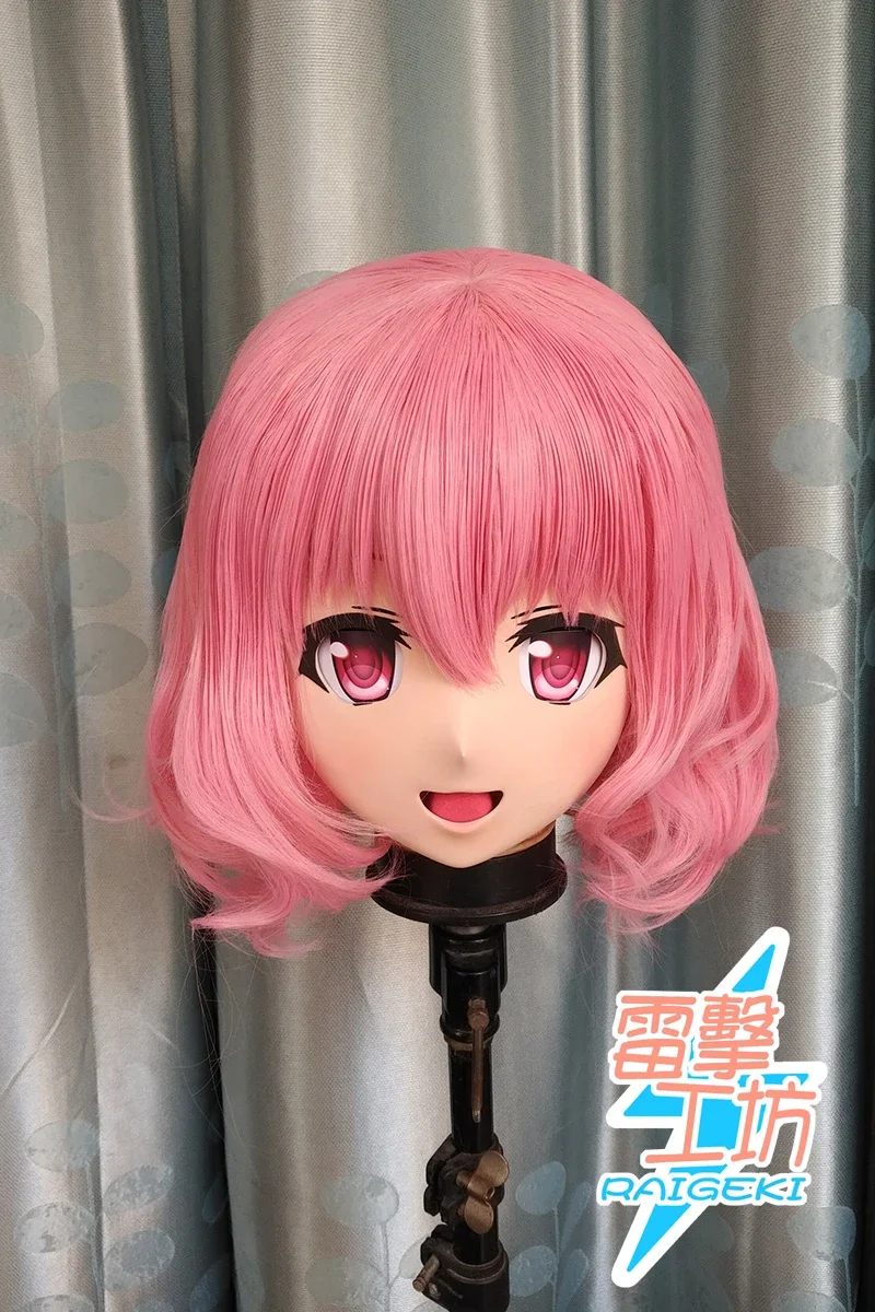 (RAIGEKI MAKS 138) Silicone Helloween Cosplay Mask Girl Crossdressing Resin BJD DOLL Japan Cartoon Kigurumi Anime Cosplay Mask