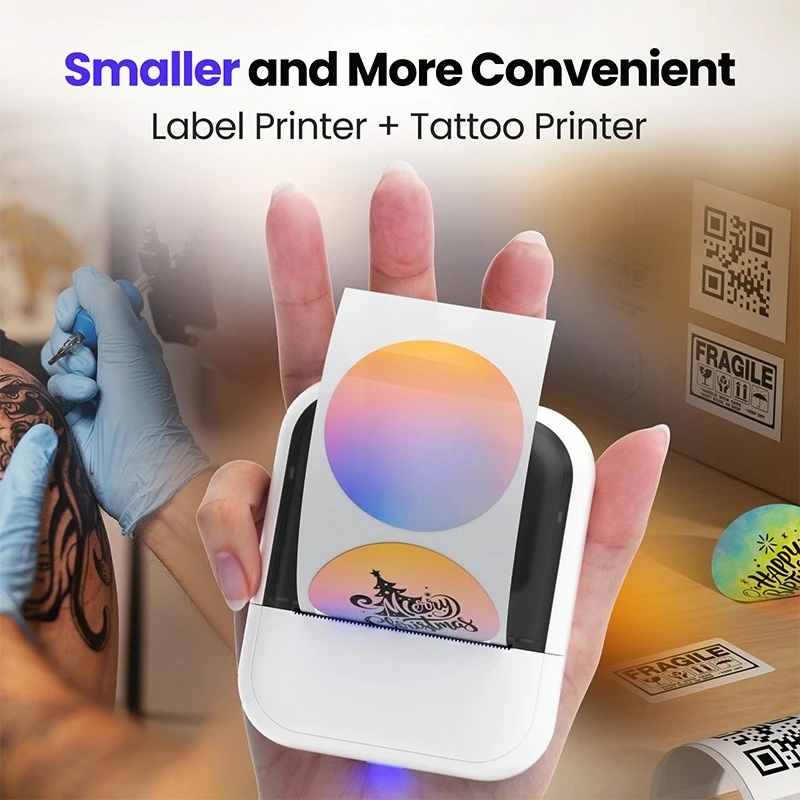 2026 Multi-function Mini Bluetooth Thermal Printer Wireless Portable Tattoo Transfer Note Sticker Print Tool